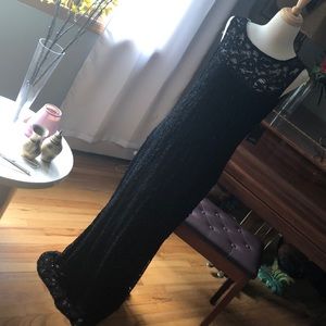Dress black lace sequin size 14
